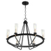 Quorum Home Quorum - 629-6-6980 - Six Light Chandelier - Textured Black w/ Aged Brass