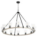 Quorum Home Quorum - 63-12-6941 - 12 Light Chandelier - Textured Black w/ Weathered Oak Finish