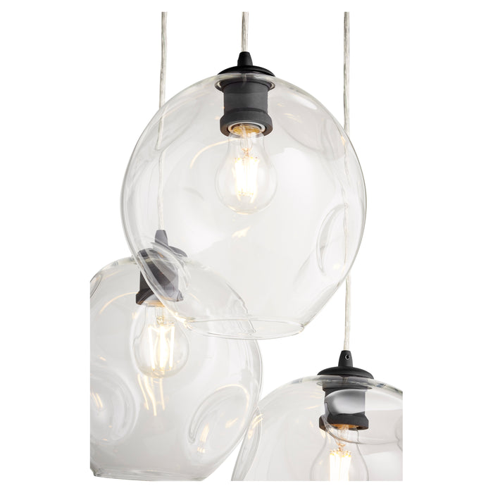 Quorum Home Quorum - 63-69 - Three Light Pendant - Textured Black