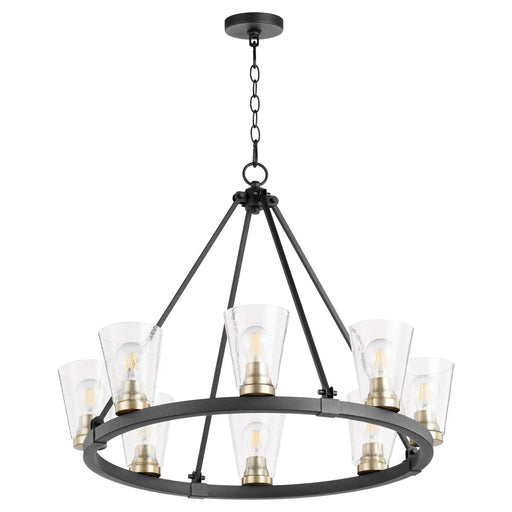 Quorum Home Quorum - 63-8-6980 - Eight Light Chandelier - Textured Black w/ Aged Brass