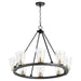 Quorum Home Quorum - 63-8-6980 - Eight Light Chandelier - Textured Black w/ Aged Brass