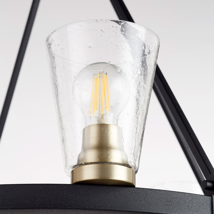 Quorum Home Quorum - 63-8-6980 - Eight Light Chandelier - Textured Black w/ Aged Brass