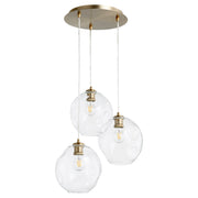 Quorum Home Quorum - 63-80 - Three Light Pendant - Aged Brass