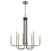 Quorum Home Quorum - 630-8-6980 - Eight Light Chandelier - Textured Black w/ Aged Brass
