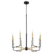 Quorum Home Quorum - 631-8-6980 - Eight Light Chandelier - Textured Black w/ Aged Brass