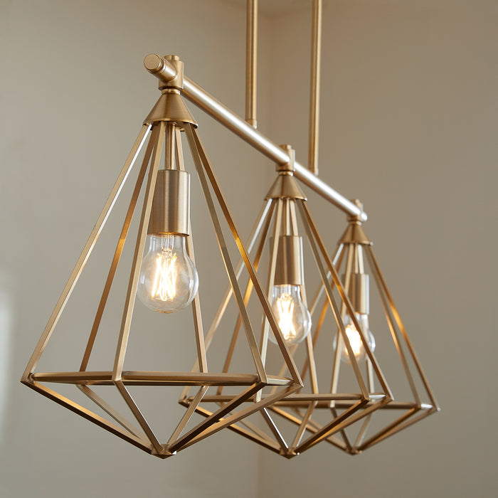 Quorum Home Quorum - 6311-3-80 - Three Light Island Pendant - Aged Brass
