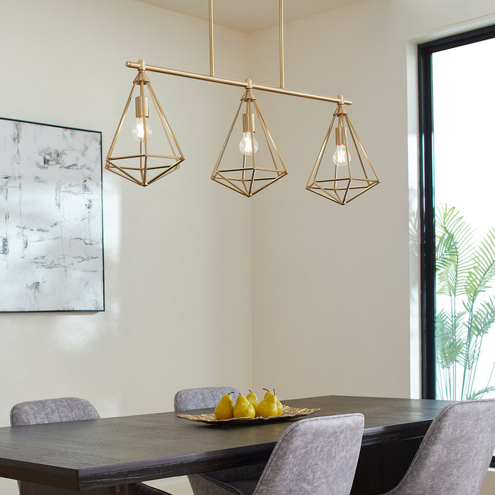 Quorum Home Quorum - 6311-3-80 - Three Light Island Pendant - Aged Brass