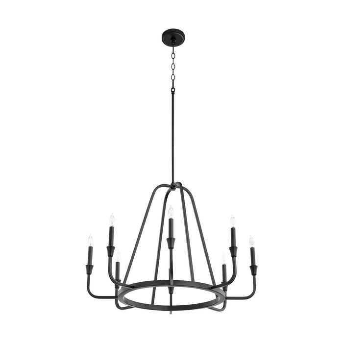 MARQUEE 8 Light chandelier- Black
