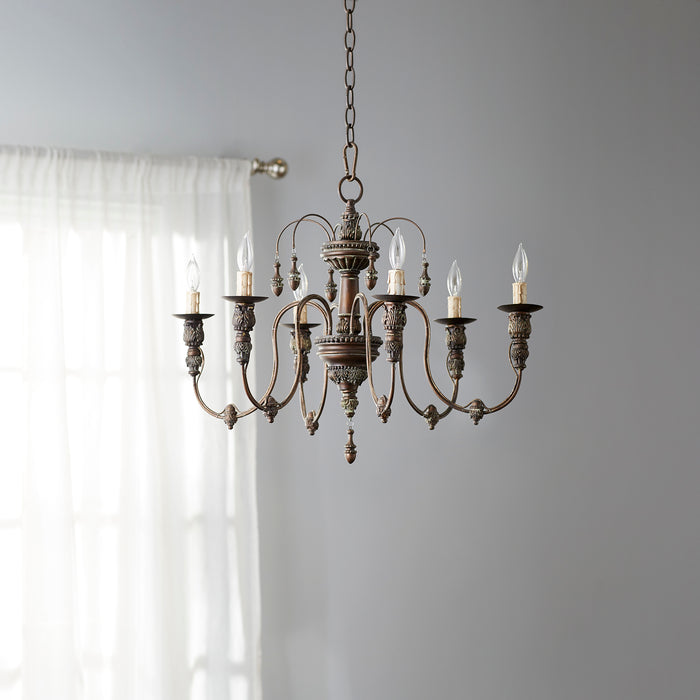 Quorum Home Quorum - 6316-6-39 - Six Light Chandelier - Vintage Copper