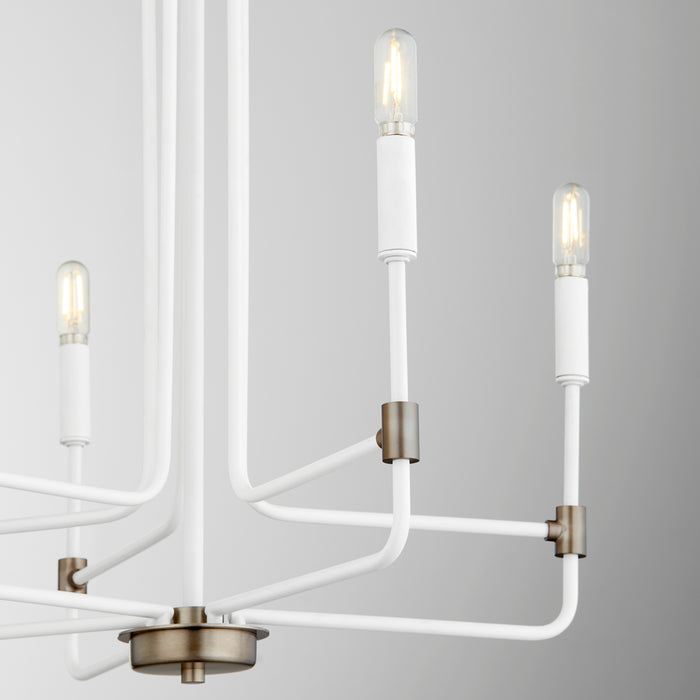 Quorum Home Quorum - 633-5-0881 - Five Light Chandelier - Studio White w/ Dark Brass
