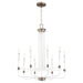 Quorum Home Quorum - 633-8-0881 - Eight Light Chandelier - Studio White w/ Dark Brass