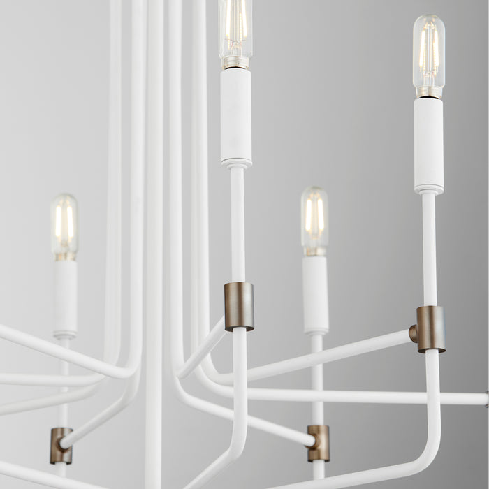 Quorum Home Quorum - 633-8-0881 - Eight Light Chandelier - Studio White w/ Dark Brass