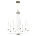 Quorum Home Quorum - 633-8-0881 - Eight Light Chandelier - Studio White w/ Dark Brass