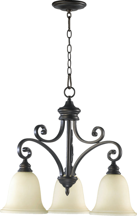 Quorum Home Quorum - 6354-3-86 - Three Light Chandelier - Oiled Bronze
