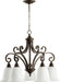Quorum Home Quorum - 6354-5-186 - Five Light Chandelier - Oiled Bronze w/ Satin Opal
