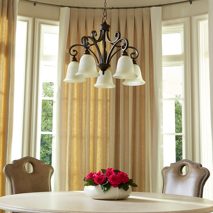 Quorum Home Quorum - 6354-5-86 - Five Light Chandelier - Oiled Bronze