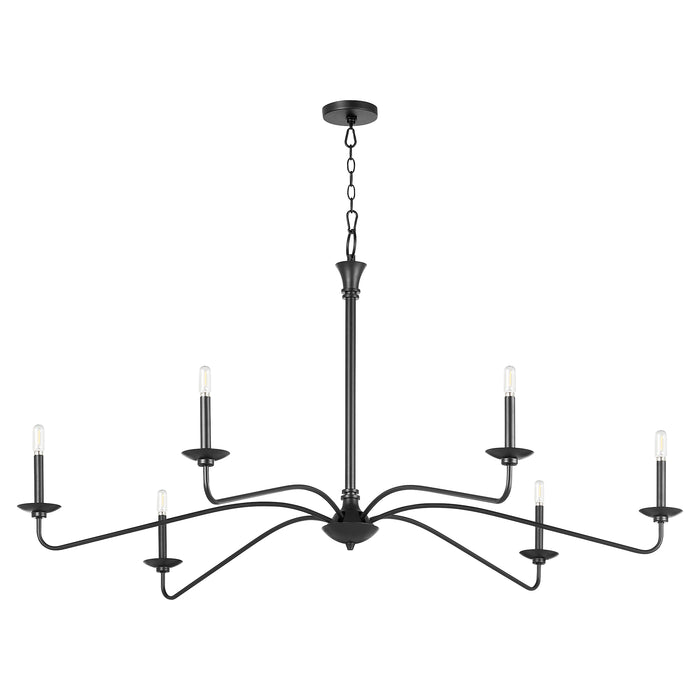 Quorum Home Quorum - 636-6-59 - Six Light Chandelier - Matte Black