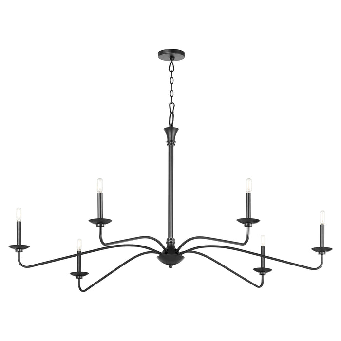 Quorum Home Quorum - 636-6-59 - Six Light Chandelier - Matte Black