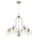 Quorum Home Quorum - 6369-5-265 - Five Light Chandelier - Satin Nickel w/ Clear/Seeded