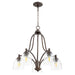 Quorum Home Quorum - 6369-5-286 - Five Light Chandelier - Oiled Bronze w/ Clear/Seeded