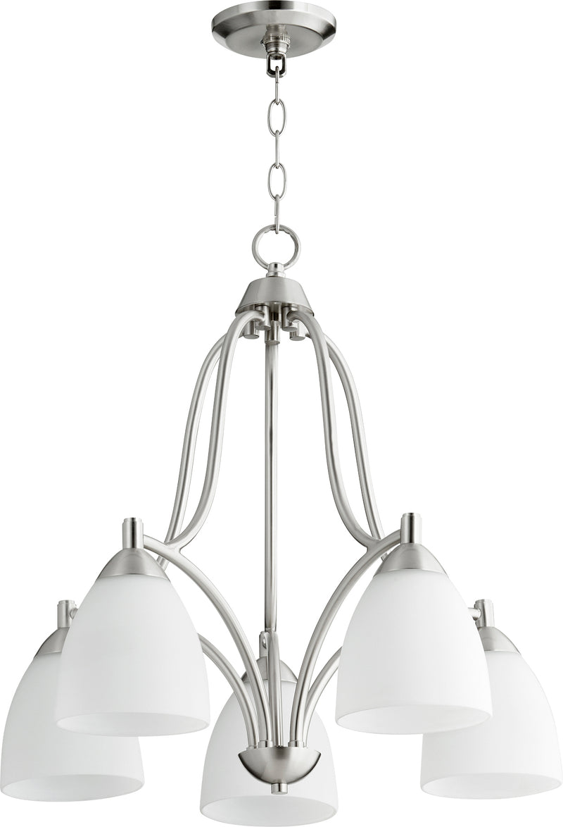 Quorum Home Quorum - 6369-5-65 - Five Light Chandelier - Satin Nickel