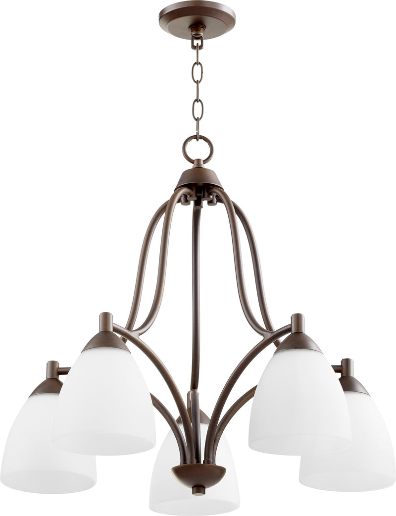 Quorum Home Quorum - 6369-5-86 - Five Light Chandelier - Oiled Bronze