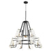 Quorum Home Quorum - 637-12-69 - 12 Light Chandelier - Textured Black w/ Aged Brass