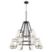 Quorum Home Quorum - 637-12-69 - 12 Light Chandelier - Textured Black w/ Aged Brass