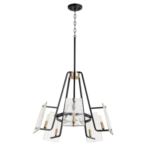 Quorum Home Quorum - 637-5-69 - Five Light Chandelier - Textured Black w/ Aged Brass