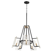 Quorum Home Quorum - 637-5-69 - Five Light Chandelier - Textured Black w/ Aged Brass