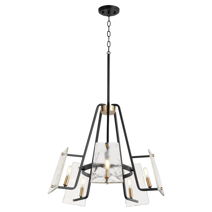 Quorum Home Quorum - 637-5-69 - Five Light Chandelier - Textured Black w/ Aged Brass