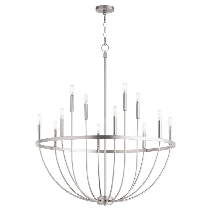 Quorum Home Quorum - 6374-12-65 - 12 Light Chandelier - Satin Nickel