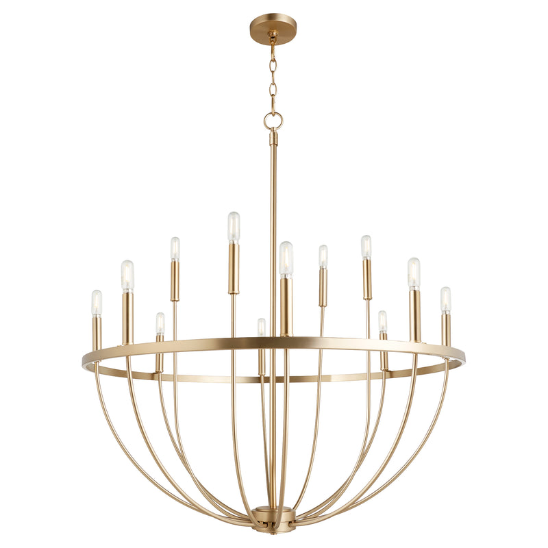 Quorum Home Quorum - 6374-12-80 - 12 Light Chandelier - Aged Brass