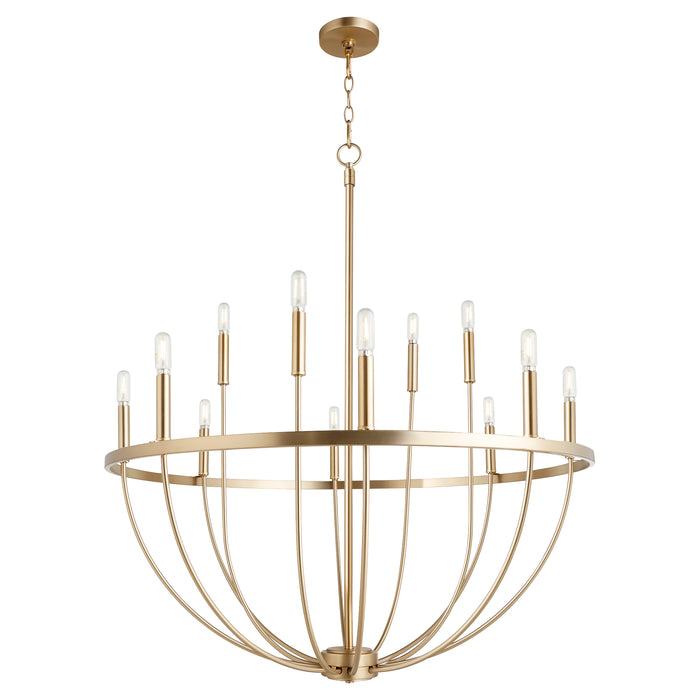 Quorum Home Quorum - 6374-12-80 - 12 Light Chandelier - Aged Brass