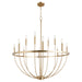 Quorum Home Quorum - 6374-12-80 - 12 Light Chandelier - Aged Brass