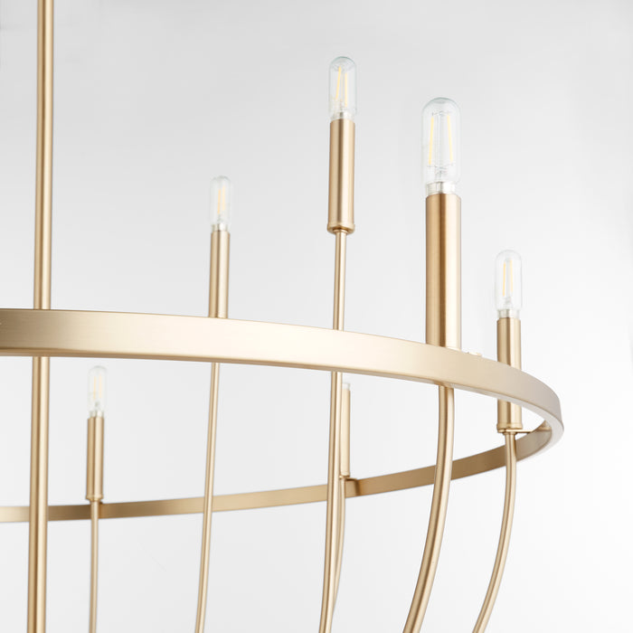 Quorum Home Quorum - 6374-12-80 - 12 Light Chandelier - Aged Brass