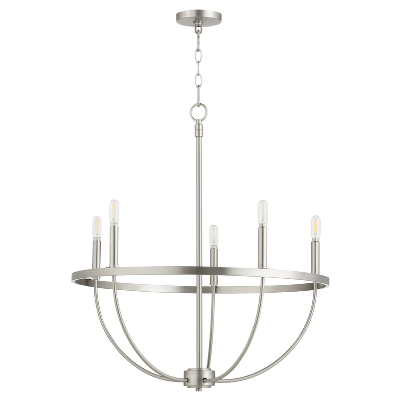 Quorum Home Quorum - 6374-5-65 - Five Light Chandelier - Satin Nickel