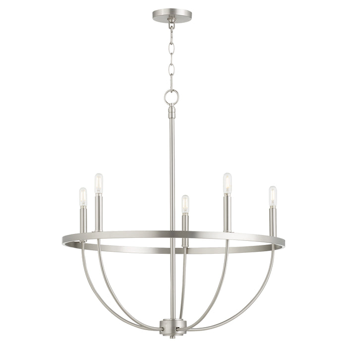 Quorum Home Quorum - 6374-5-65 - Five Light Chandelier - Satin Nickel