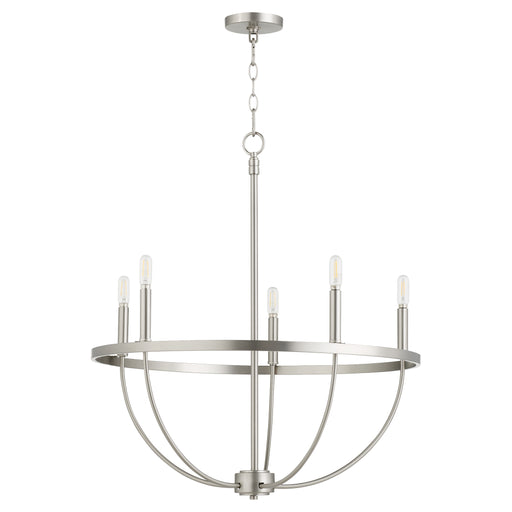 Quorum Home Quorum - 6374-5-65 - Five Light Chandelier - Satin Nickel
