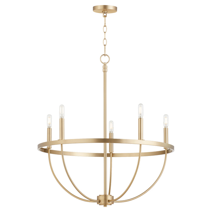 Quorum Home Quorum - 6374-5-80 - Five Light Chandelier - Aged Brass