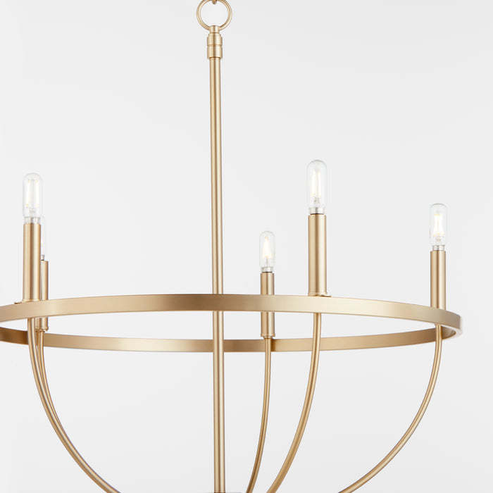 Quorum Home Quorum - 6374-5-80 - Five Light Chandelier - Aged Brass