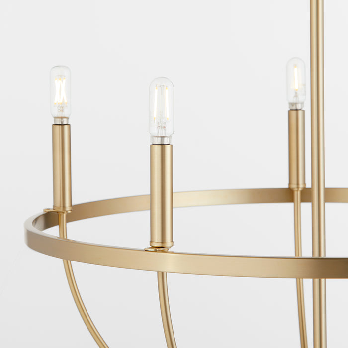 Quorum Home Quorum - 6374-5-80 - Five Light Chandelier - Aged Brass