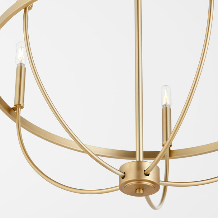 Quorum Home Quorum - 6374-5-80 - Five Light Chandelier - Aged Brass