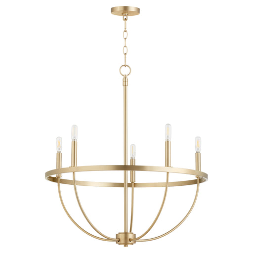 Quorum Home Quorum - 6374-5-80 - Five Light Chandelier - Aged Brass