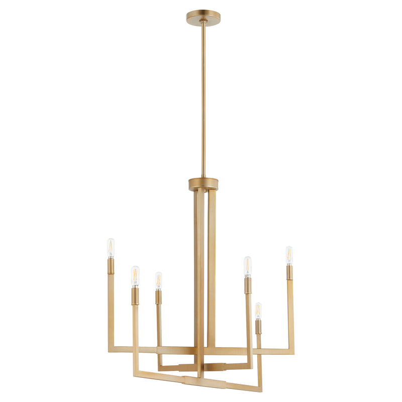 Quorum Home Quorum - 6377-6-80 - Six Light Chandelier - Aged Brass