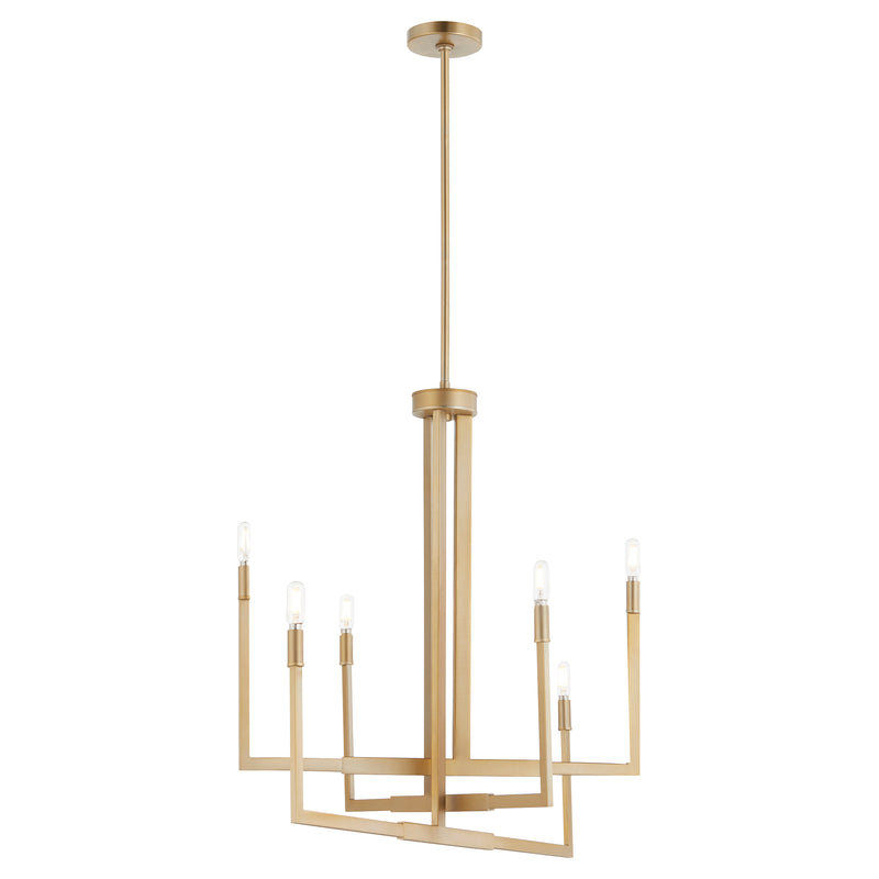 Quorum Home Quorum - 6377-6-80 - Six Light Chandelier - Aged Brass