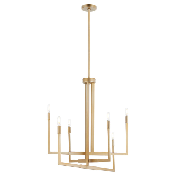 Quorum Home Quorum - 6377-6-80 - Six Light Chandelier - Aged Brass