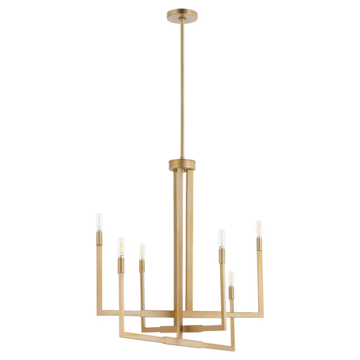 Quorum Home Quorum - 6377-6-80 - Six Light Chandelier - Aged Brass