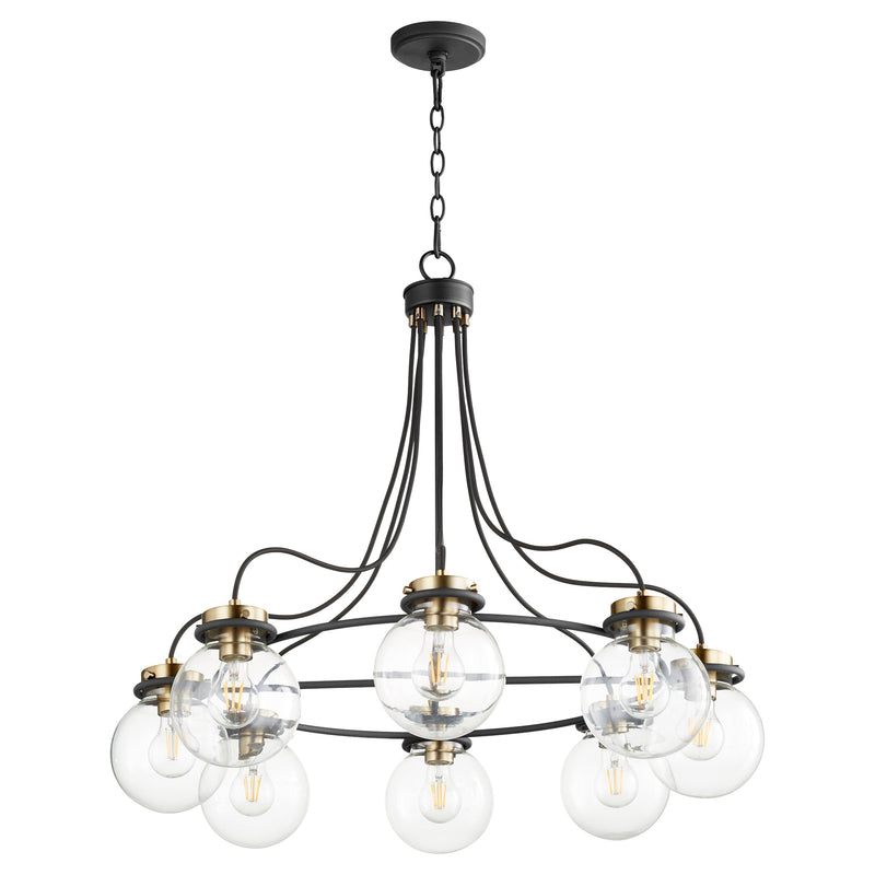 Centauri 8 Light Chandelier - Textured Black