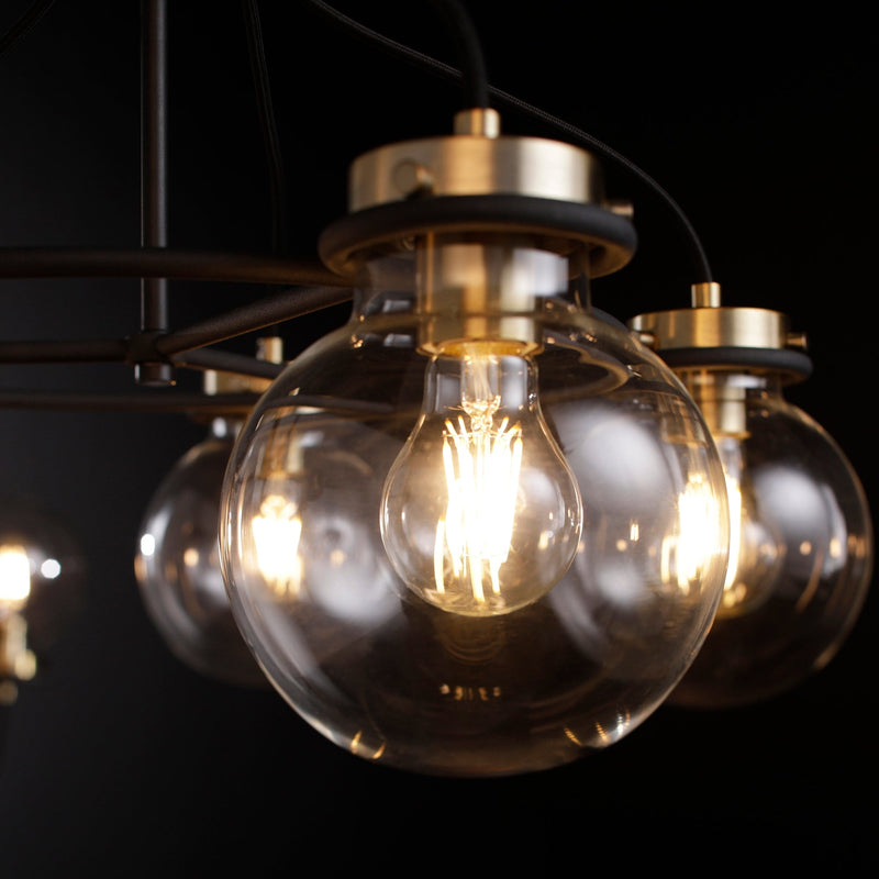 Centauri 8 Light Chandelier - Textured Black